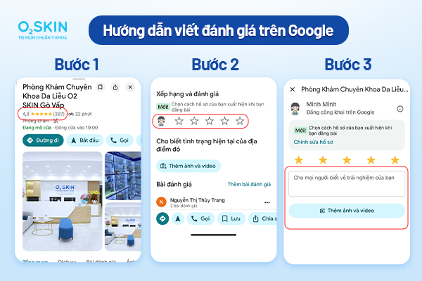 Hướng dẫn đánh giá trên Google