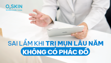 Mụn Kéo Dài Vì Điều Trị Rời Rạc Được Kiểm Soát Theo Phác Đồ Tại O2 SKIN
