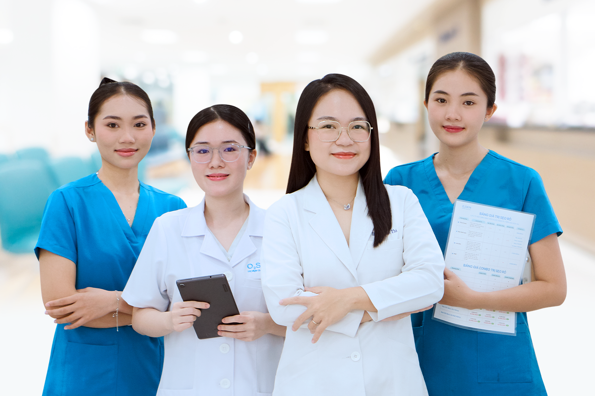 Đội ngũ bác sĩ dược sĩ điều dưỡng O2 SKIN