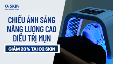 Chiếu ánh sáng năng lượng cao trị mụn giảm 20% tại O2 SKIN