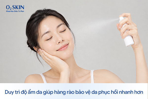 Duy trì độ ẩm da giúp hàng rào bảo vệ da phục hồi nhanh hơn