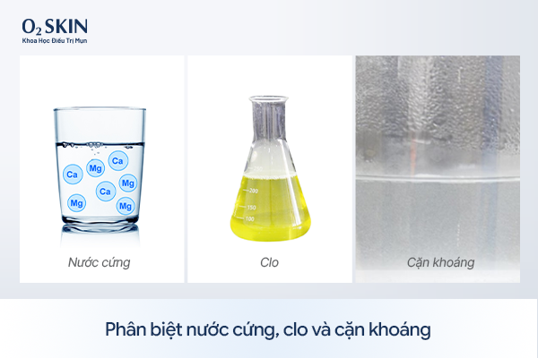 Phân biệt nước cứng, clo và cặn khoáng