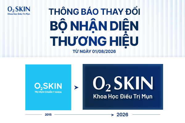 Thông báo thay đổi bộ nhận diện thương hiệu O2 SKIN