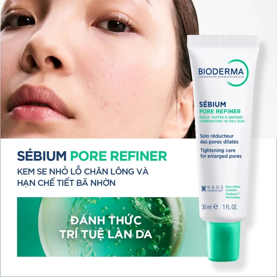Kem dưỡng se khít lỗ chân lông Bioderma Sébium Pore Refiner - hình ảnh 4 tại Nhà thuốc O2 SKIN