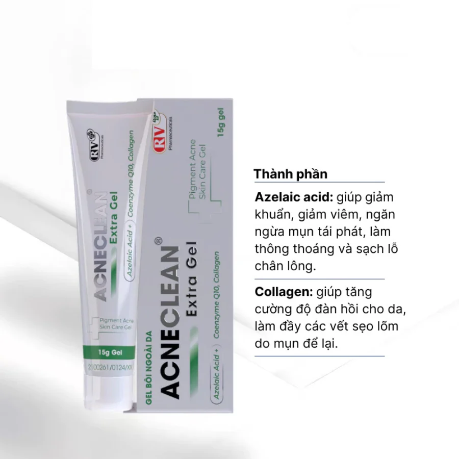 Gel làm giảm và ngăn ngừa thâm mụn AcneClean Extra Gel 15g