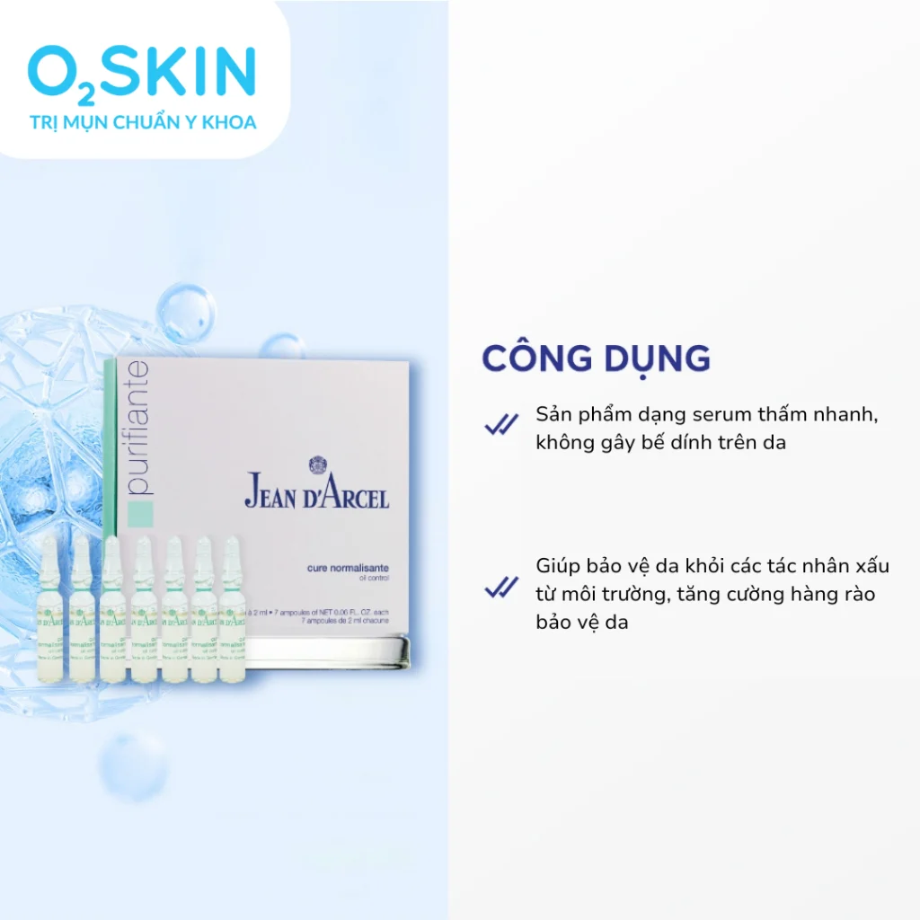 Huyết thanh giảm mụn và kiểm soát dầu Jean D'Arcel Oil Control 2ml - hình ảnh 3 tại Nhà thuốc O2 SKIN