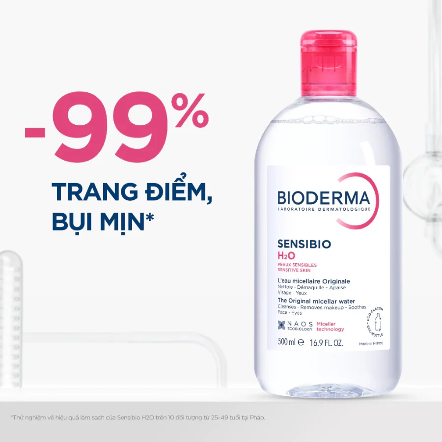 Nước tẩy trang cho da nhạy cảm Bioderma Sensibio H2O - hình ảnh 3 tại Nhà thuốc O2 SKIN