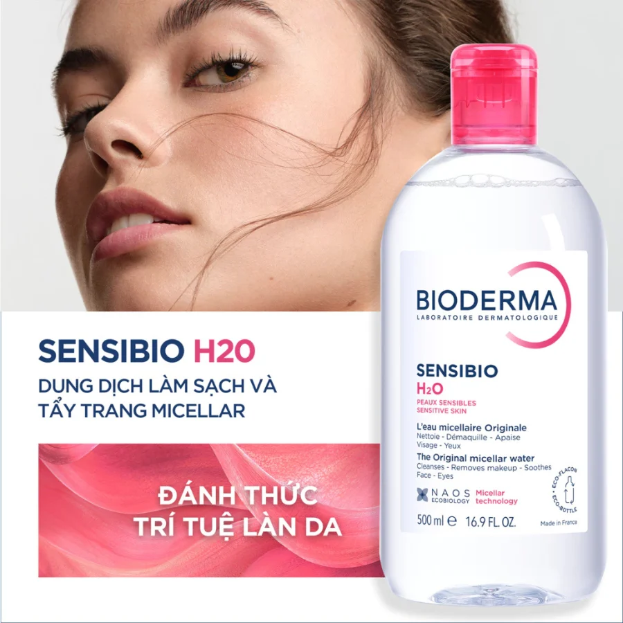 Nước tẩy trang cho da nhạy cảm Bioderma Sensibio H2O - hình ảnh 4 tại Nhà thuốc O2 SKIN