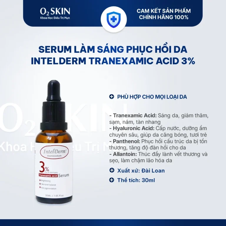 Serum dưỡng ẩm trắng da IntelDerm Tranexamic Acid 3% 30ml