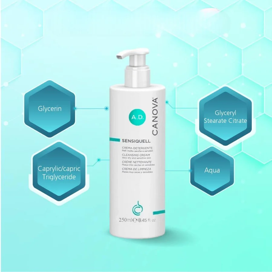 Sữa rửa mặt Canova Sensiquell Cleansing Cream 250ml - hình ảnh 3 tại Nhà thuốc O2 SKIN