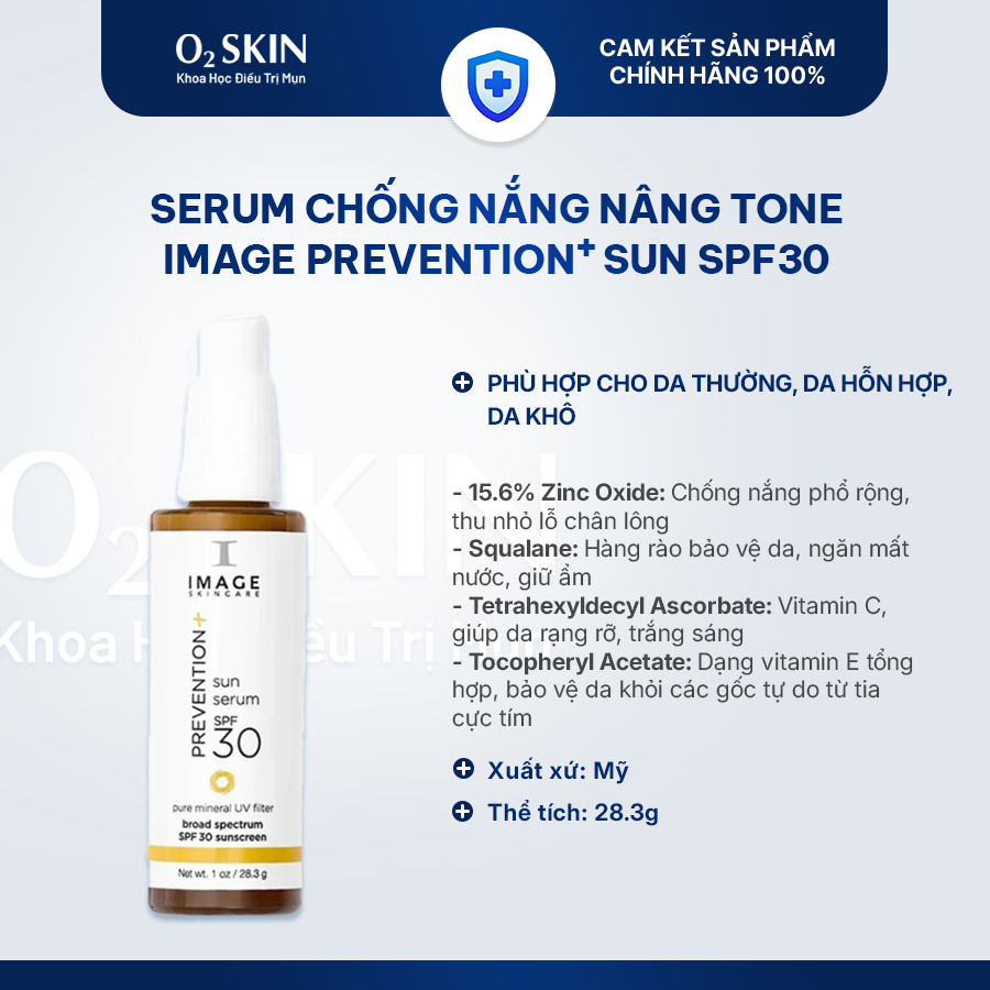Serum chống nắng nâng tone IMAGE Skincare PREVENTION+ Sun Serum SPF 30 28.3g