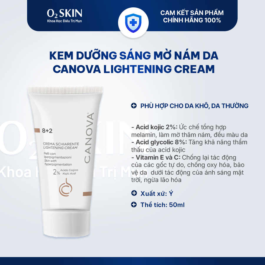 Kem dưỡng sáng da mờ nám Canova Lightening Cream 50ml