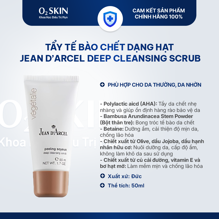 Kem tẩy tế bào chết Jean D’Arcel Deep Cleansing Scrub – 50ml