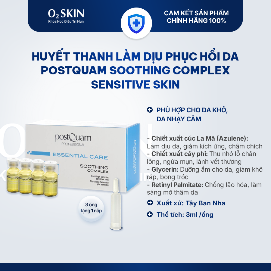 Huyết thanh cấp ẩm cho da nhạy cảm PostQuam Soothing Complex Sensitive
