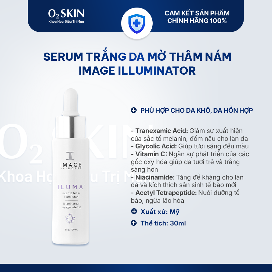 Serum trắng da mờ thâm nám Image ILLUMINATOR 30ml tại O2 SKIN