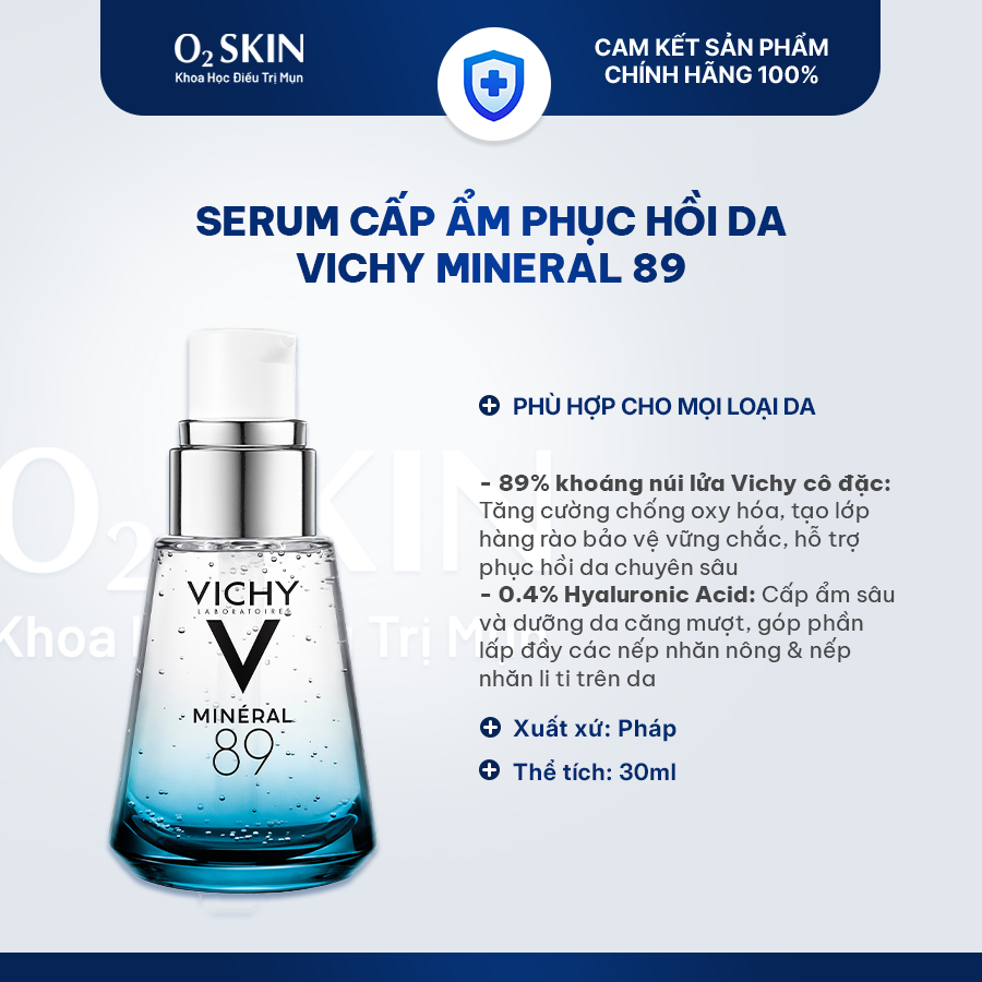 Serum cấp ẩm phục hồi da Vichy Mineral 89 30ml