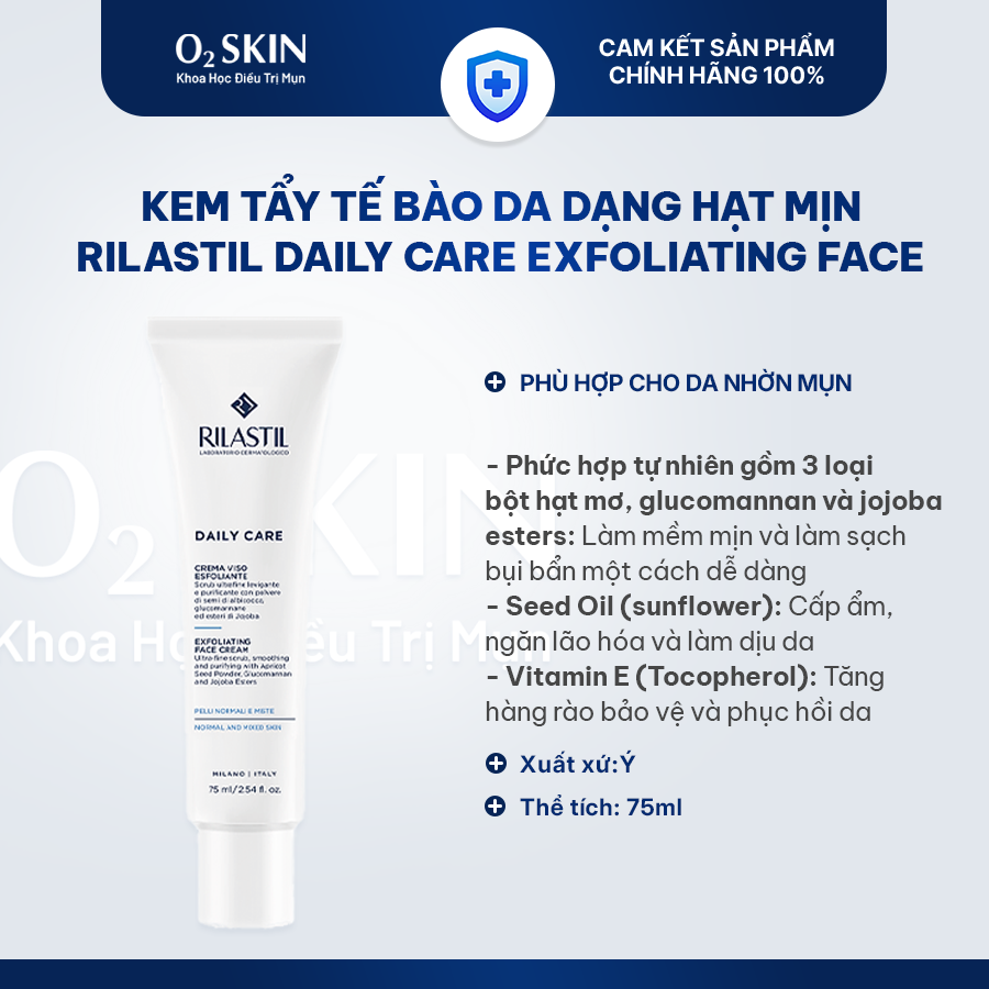 Kem Tẩy Tế Bào Chết Rilastil Daily Care Exfoliating Cream 75ml