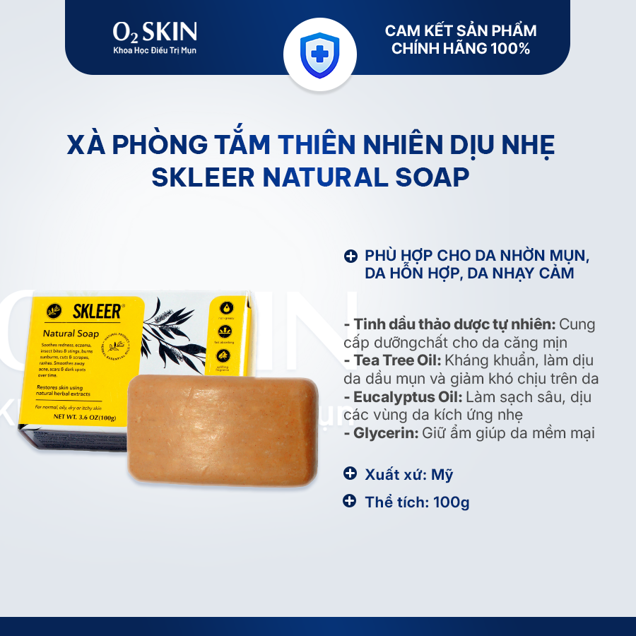 Xà phòng thảo dược Skleer Natural Soap 100g