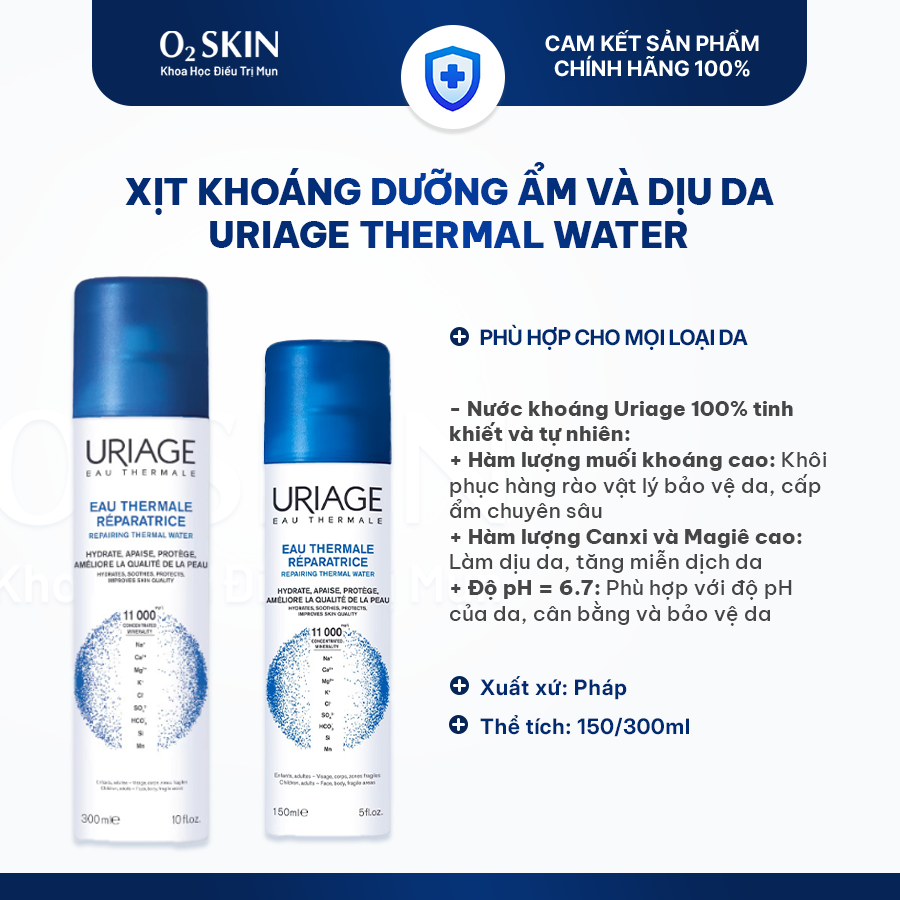 Xịt khoáng dưỡng ẩm Uriage Thermal Water